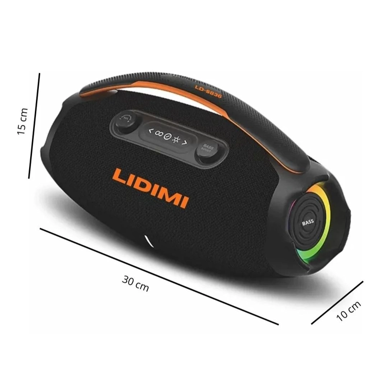 PARLANTE LIDIMI BLUETOOTH 30W NEGRO - LD-S836 - 2