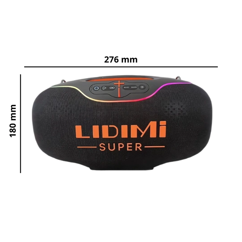 PARLANTE LIDIMI BLUETOOTH 300W NEGRO - D-S680 + MICROFONO - 2