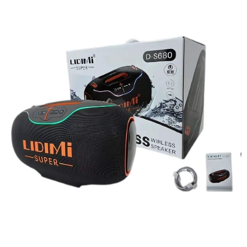 PARLANTE LIDIMI BLUETOOTH 300W NEGRO - D-S680 + MICROFONO - 4