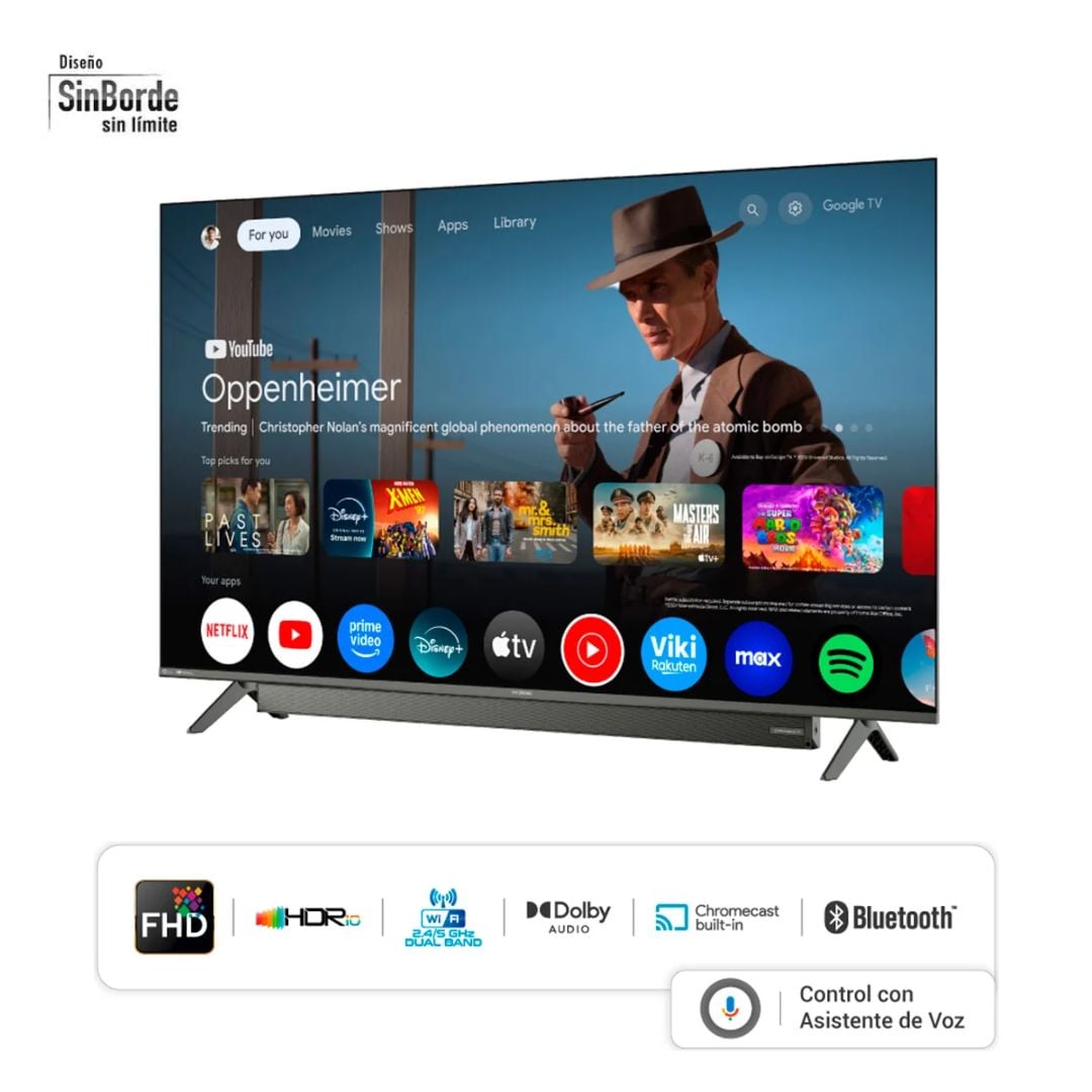 TELEVISOR HYUNDAI 50 QLED SMART TV GOOGLE TV 4K UHD 2025 - HYLED5029QFG - 2