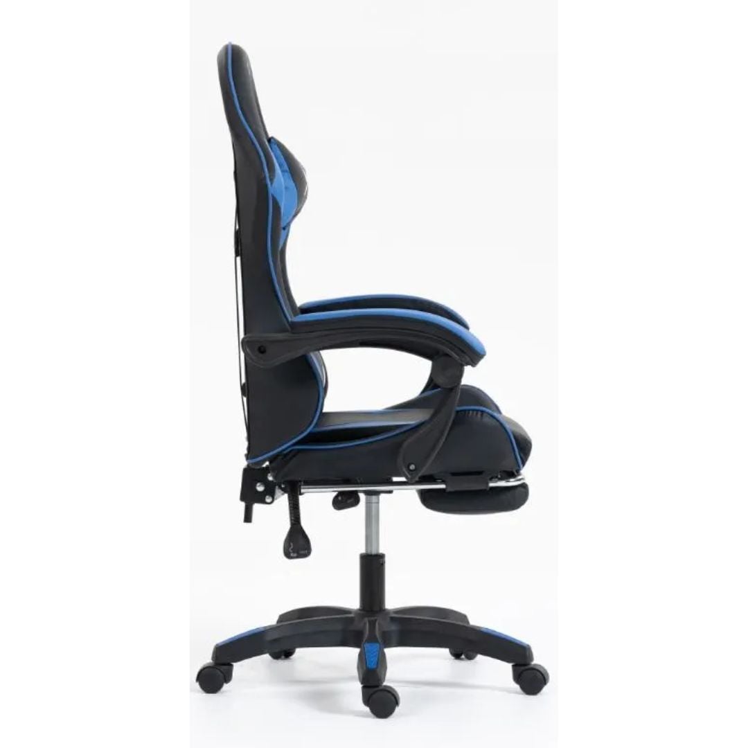 SILLA GAMER LYZOR CON POSAPIES AZUL - SGTWN135A - 4