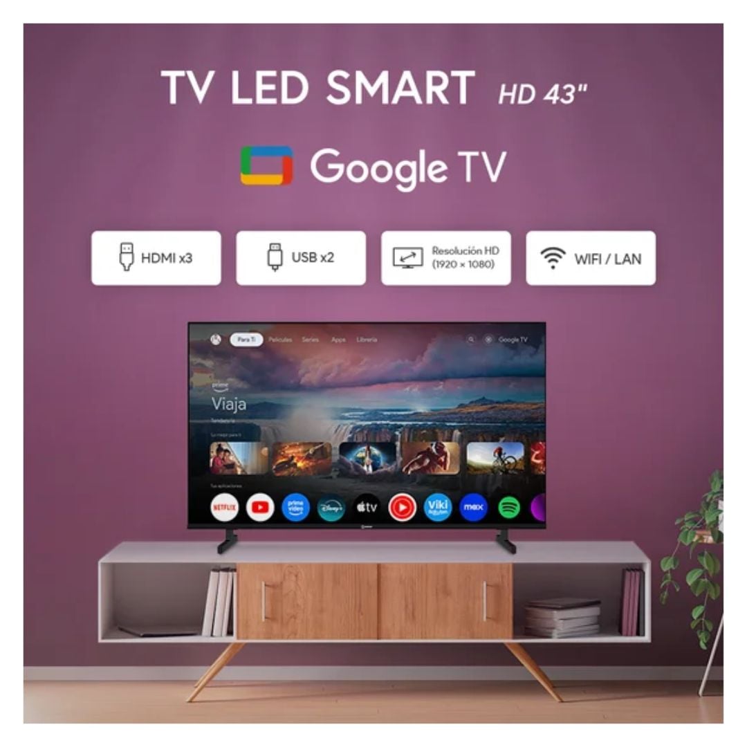 TELEVISOR MIRAY 43 SMART TV GOOGLE TV FHD LED - MS43-E2000GBT - 7