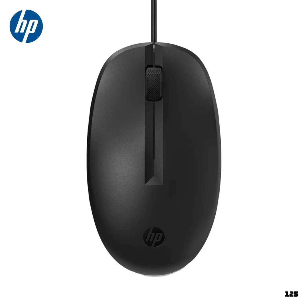 MOUSE ALAMBRICO HP 125 265A9UT 1200 DPI - NEGRO - 1
