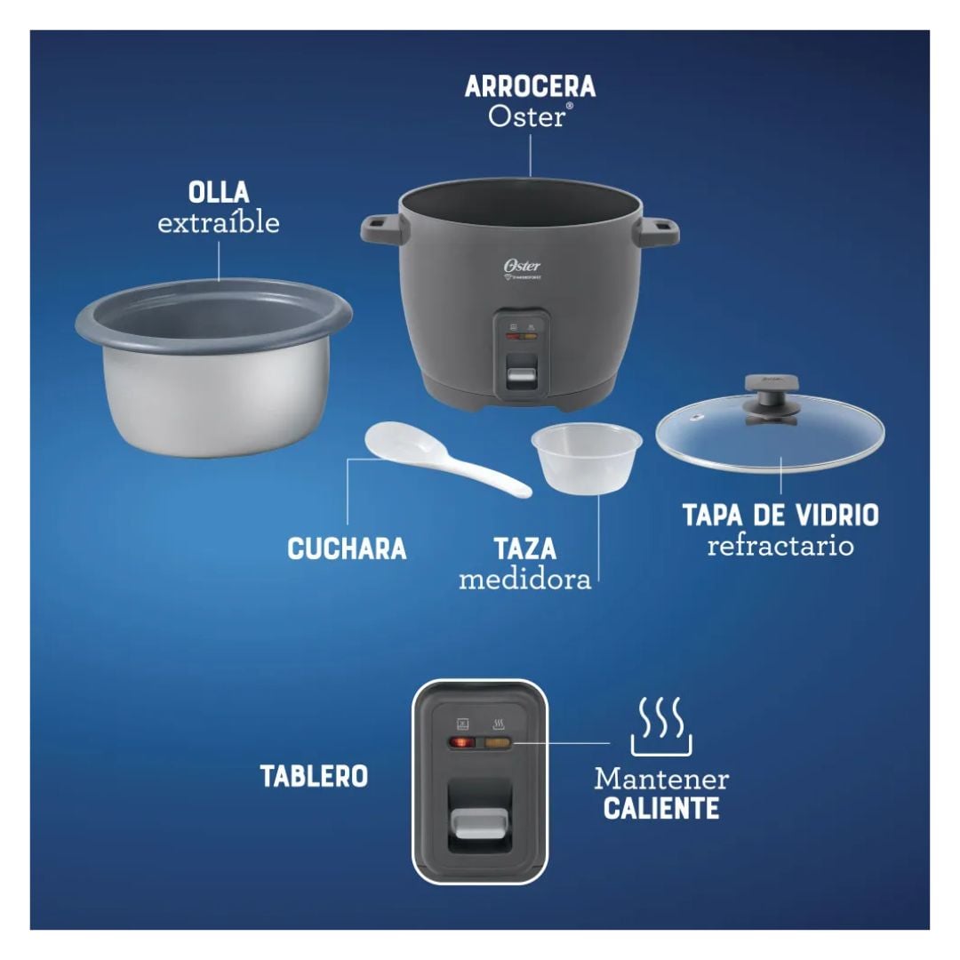 ARROCERA OSTER DIAMONDFORCE 10 TAZAS GRIS - CKSTRCB10DFSKE - 4