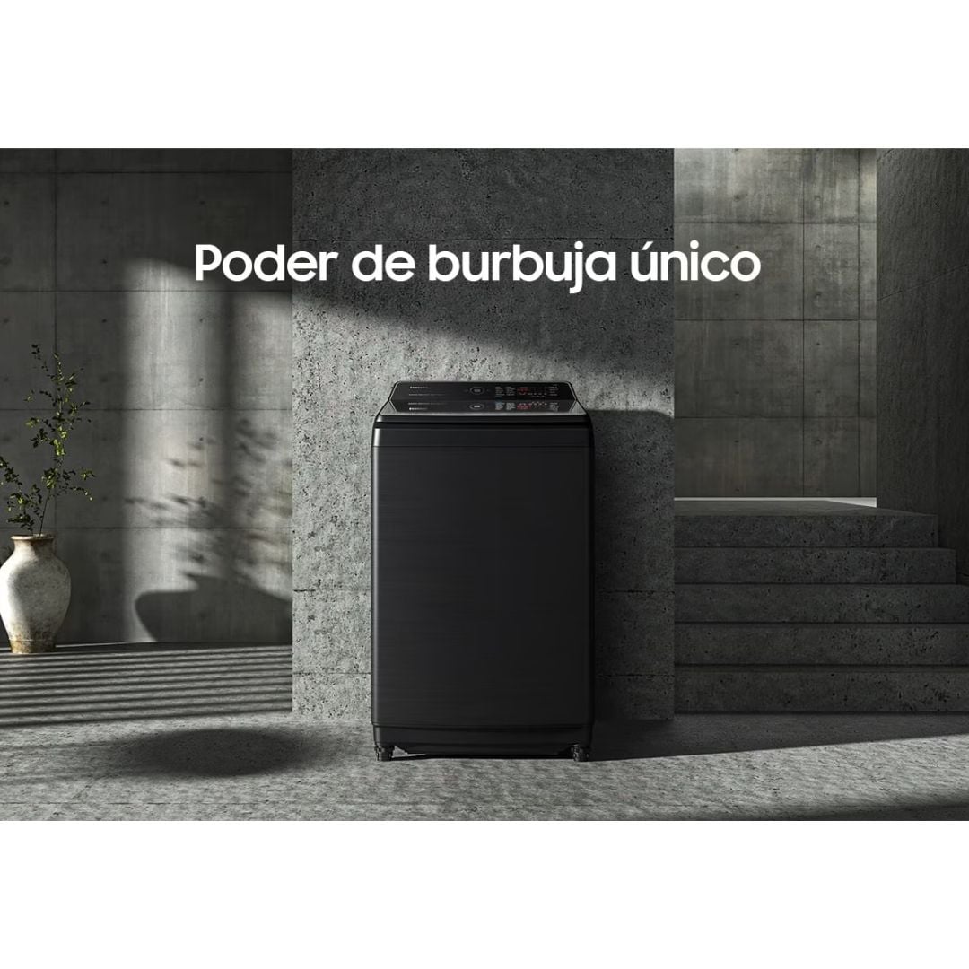 LAVADORA SAMSUNG ECOBUBBLE AI 15 KG CARGA SUPERIOR GRIS GRAFITO - WA40F15E4CPE - 7