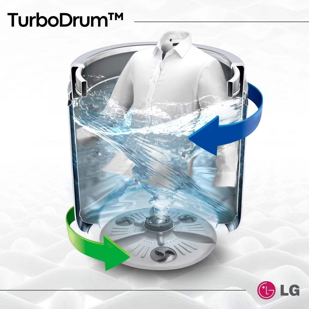 LAVADORA LG TURBODRUM 13 KG CARGA SUPERIOR NEGRO CLARO - WT13BVTB - 7