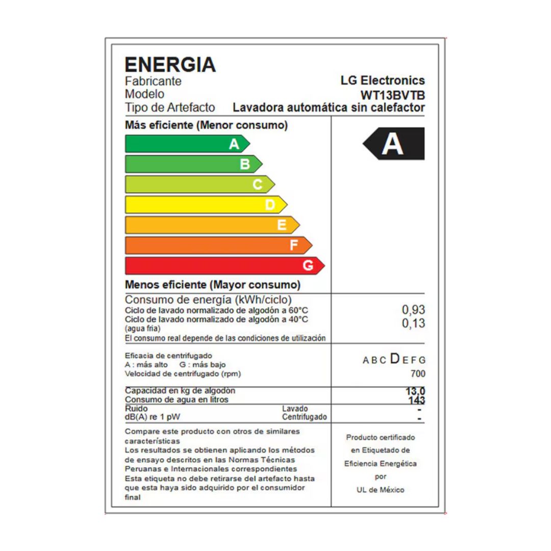 LAVADORA LG TURBODRUM 13 KG CARGA SUPERIOR NEGRO CLARO - WT13BVTB - 8
