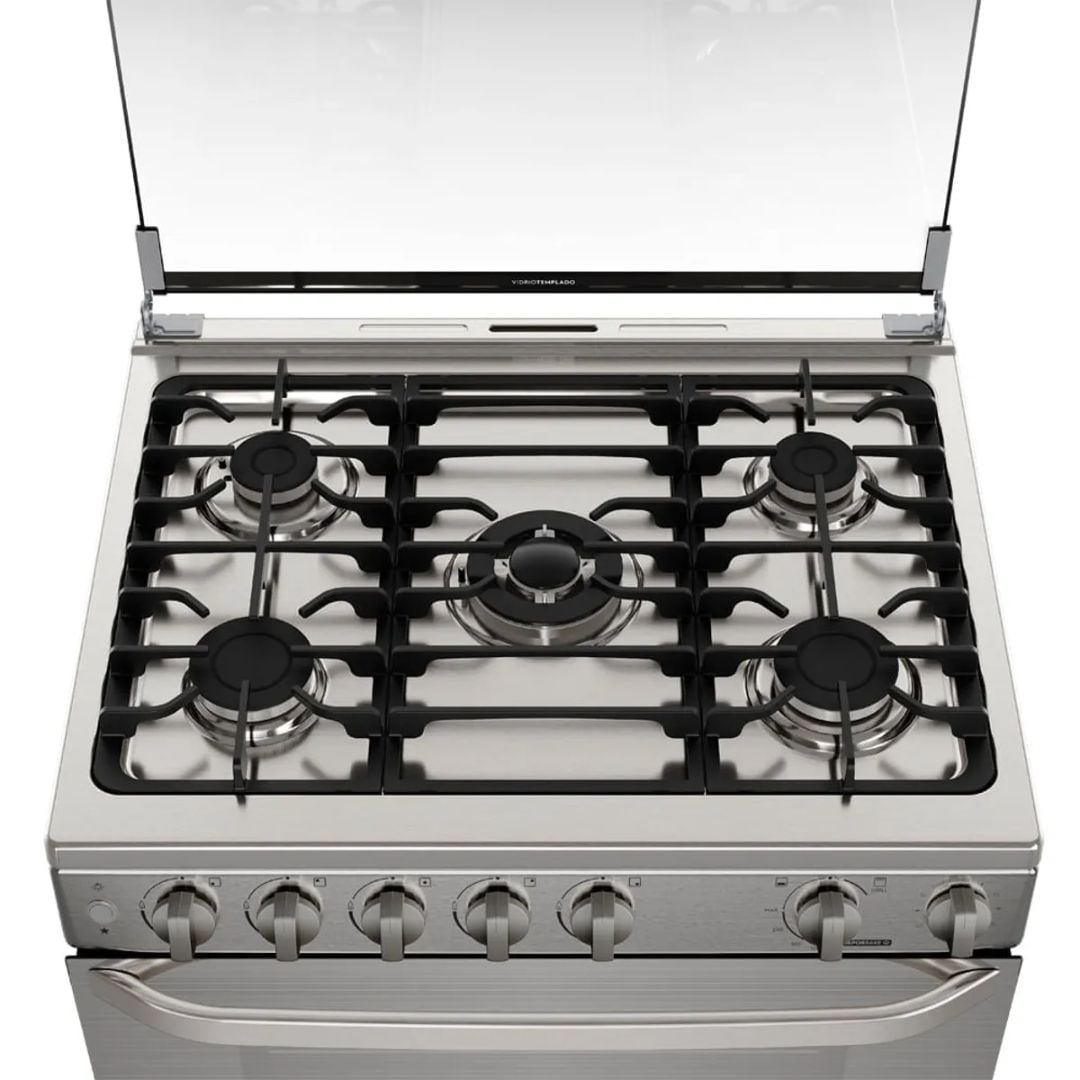 COCINA DE PIE ELECTROLUX A GAS 5 HORNILLAS ACERO INOX - FE5LMR - 5