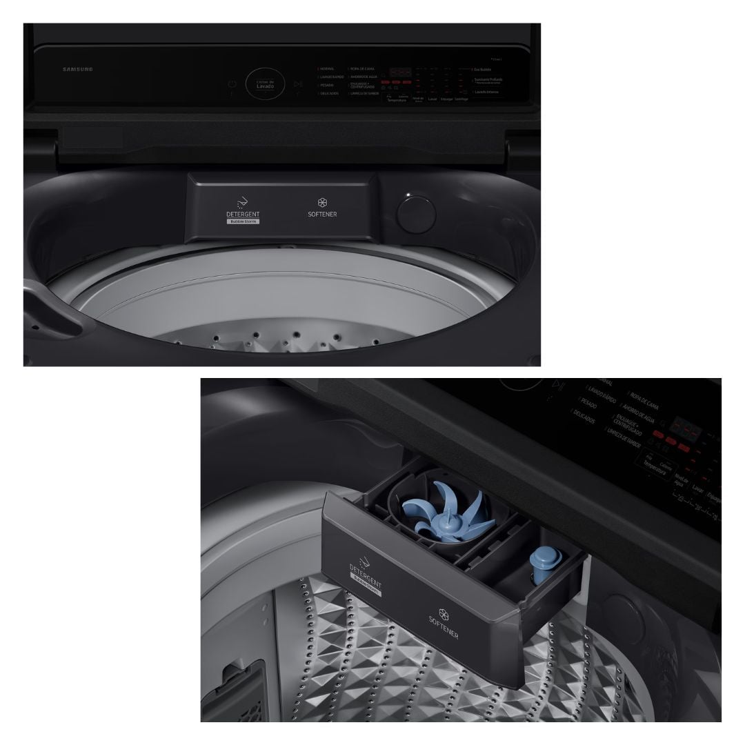 LAVADORA SAMSUNG ECOBUBBLE 19 KG CARGA SUPERIOR GRIS GRAFITO - WA40F19E7CPE - 5