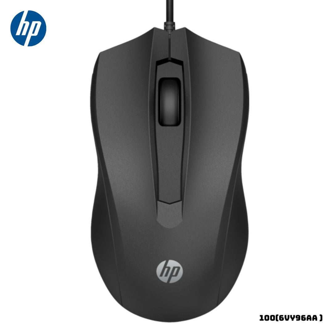 MOUSE ALAMBRICO HP 100 6VY96AA 1600 DPI - NEGRO - 1