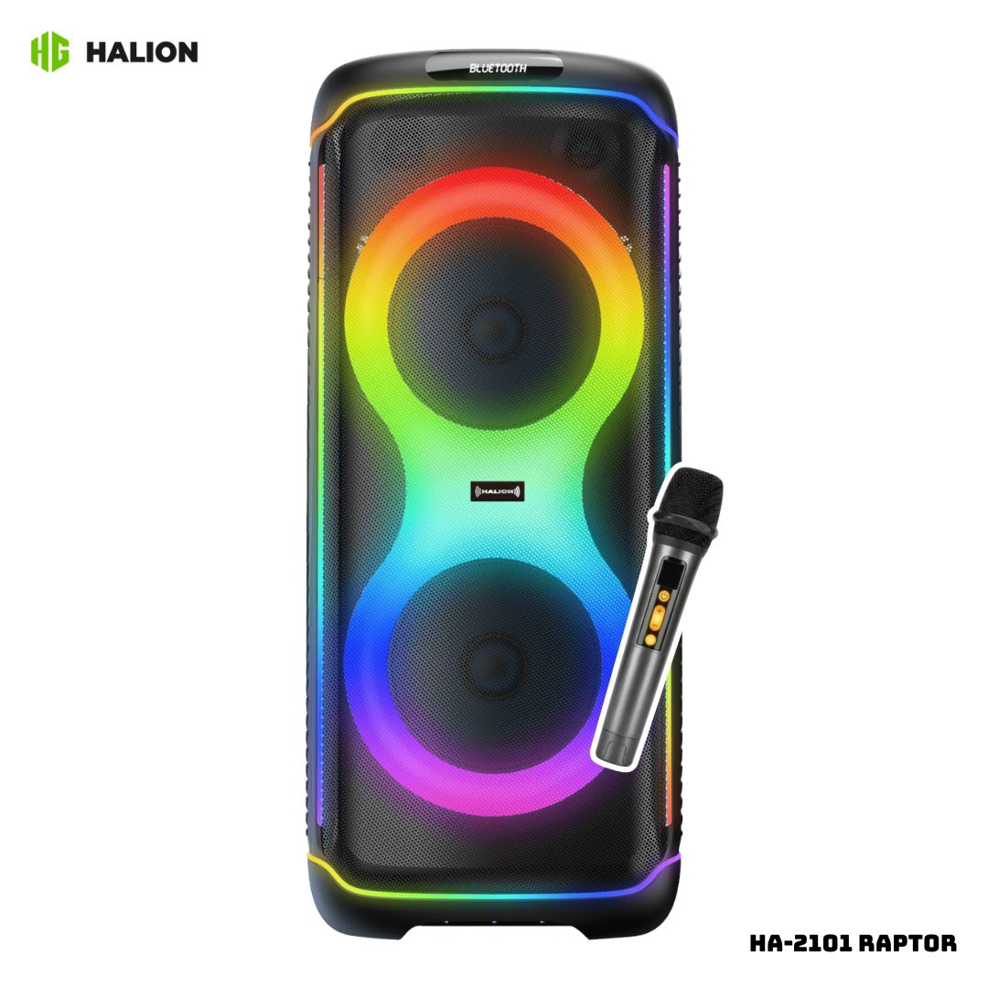PARLANTE HALION CON BATERIA 120W RMS 1 MICROFONO - HA-2101 RAPTOR - 1