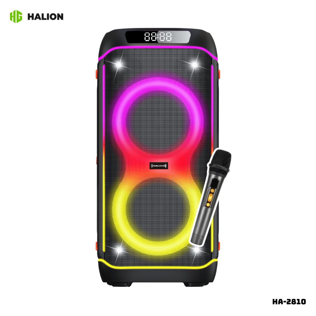 PARLANTE HALION CON BATERIA 120W RMS 1 MICROFONO - HA-2810 - 1