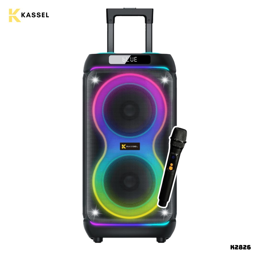 PARLANTE KASSEL CON BATERIA 80W RMS 1 MICROFONO - K2826 - 1