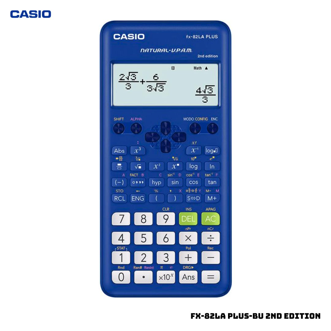 CALCULADORA CIENTIFICA CASIO FX-82LA PLUS-BU 2ND EDITION - AZUL - 1