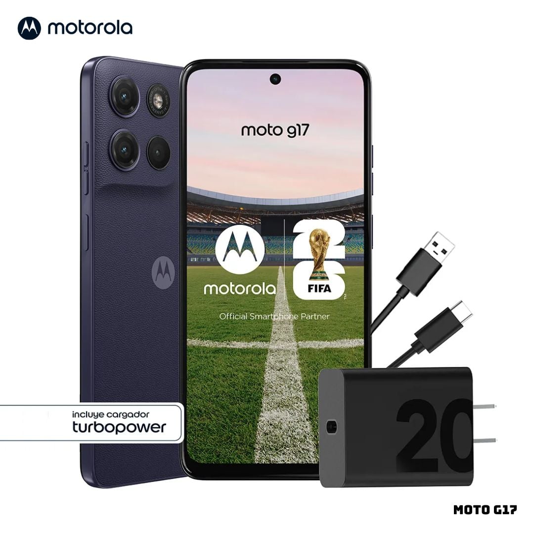 CELULAR MOTOROLA MOTO G17 4GB RAM 256GB ROM - ARANDANO - 1