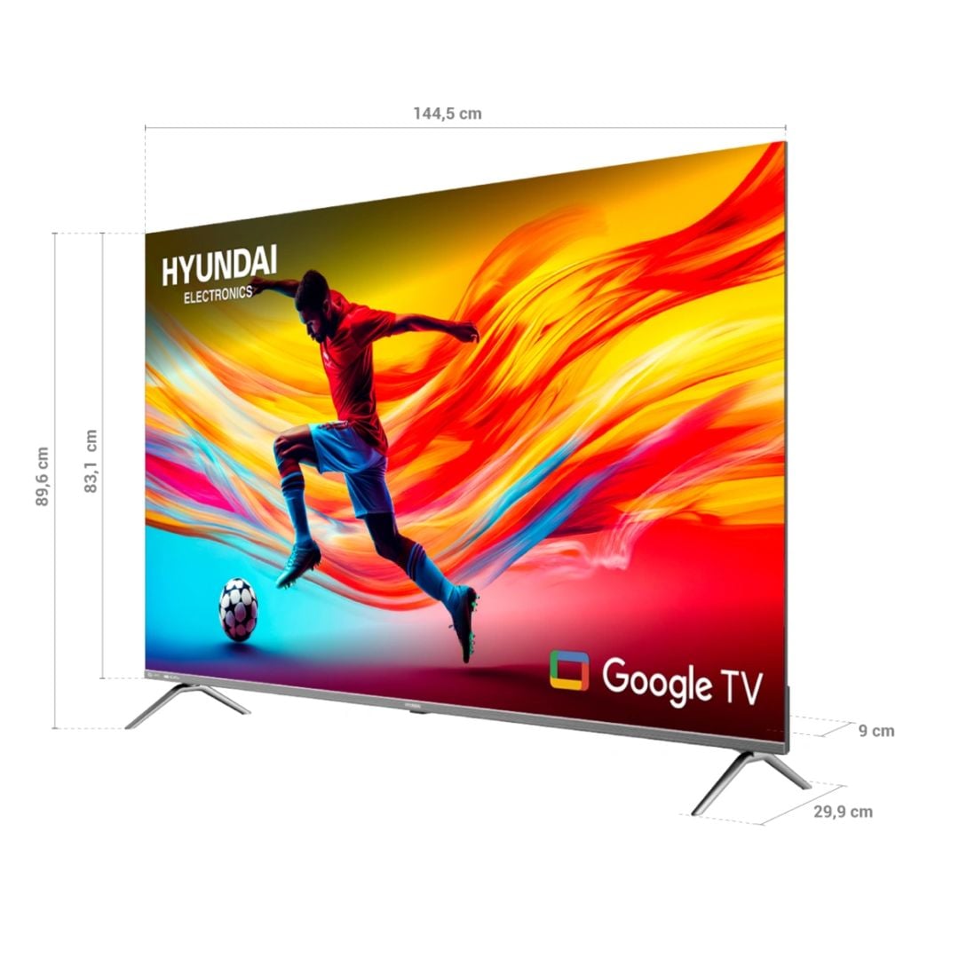 TELEVISOR HYUNDAI 65 QLED SMART TV GOOGLE TV 4K UHD 2025 - HYLED6513QG - 3
