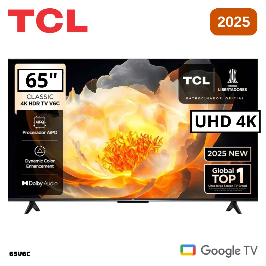 TELEVISOR TCL 65 SMART TV GOOGLE TV 4K UHD LED 2025 - 65V6C - 1