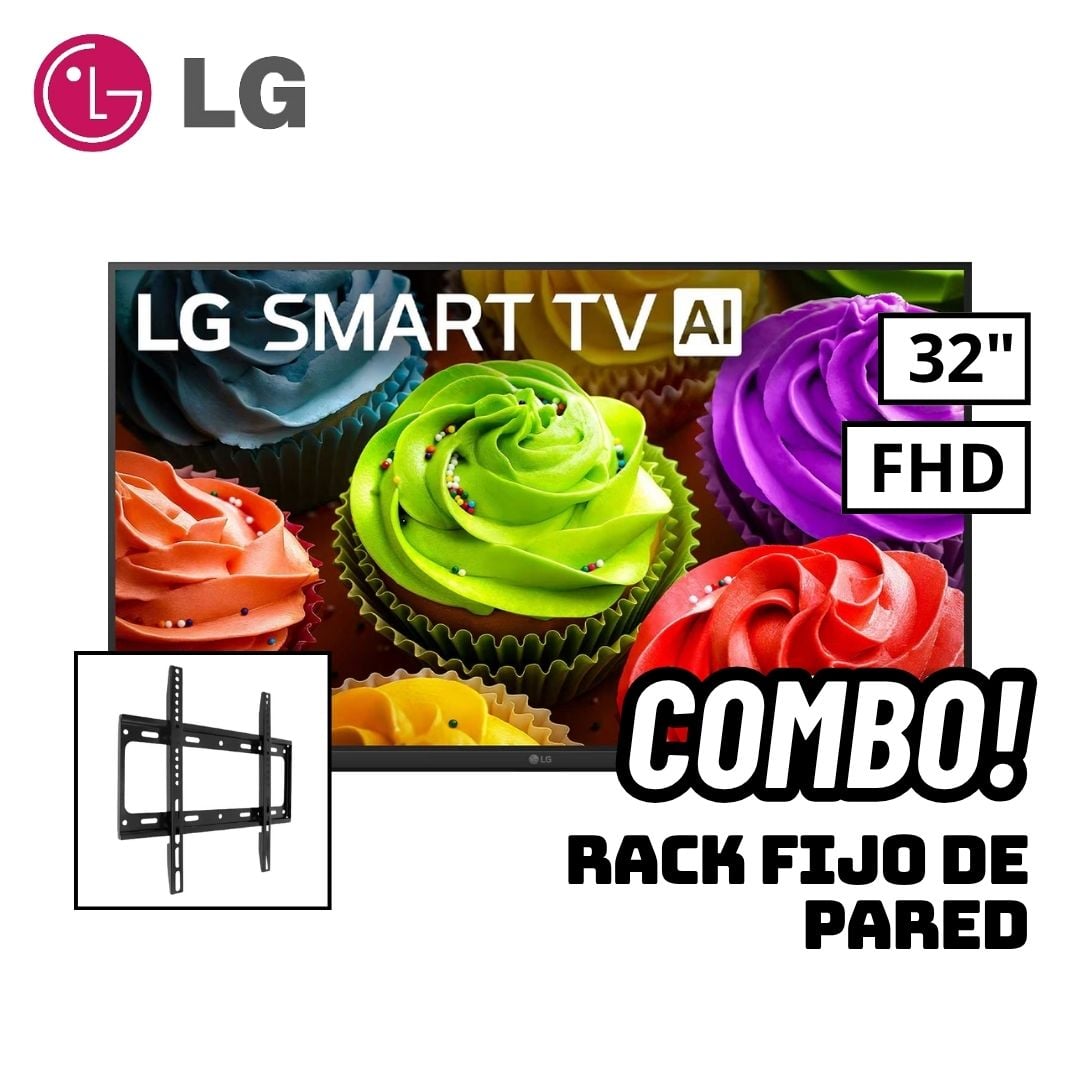 TELEVISOR LG 32 SMART TV WEBOS HUB FHD LED 2026 - 32LB650BPSA + RACK FIJO - 1
