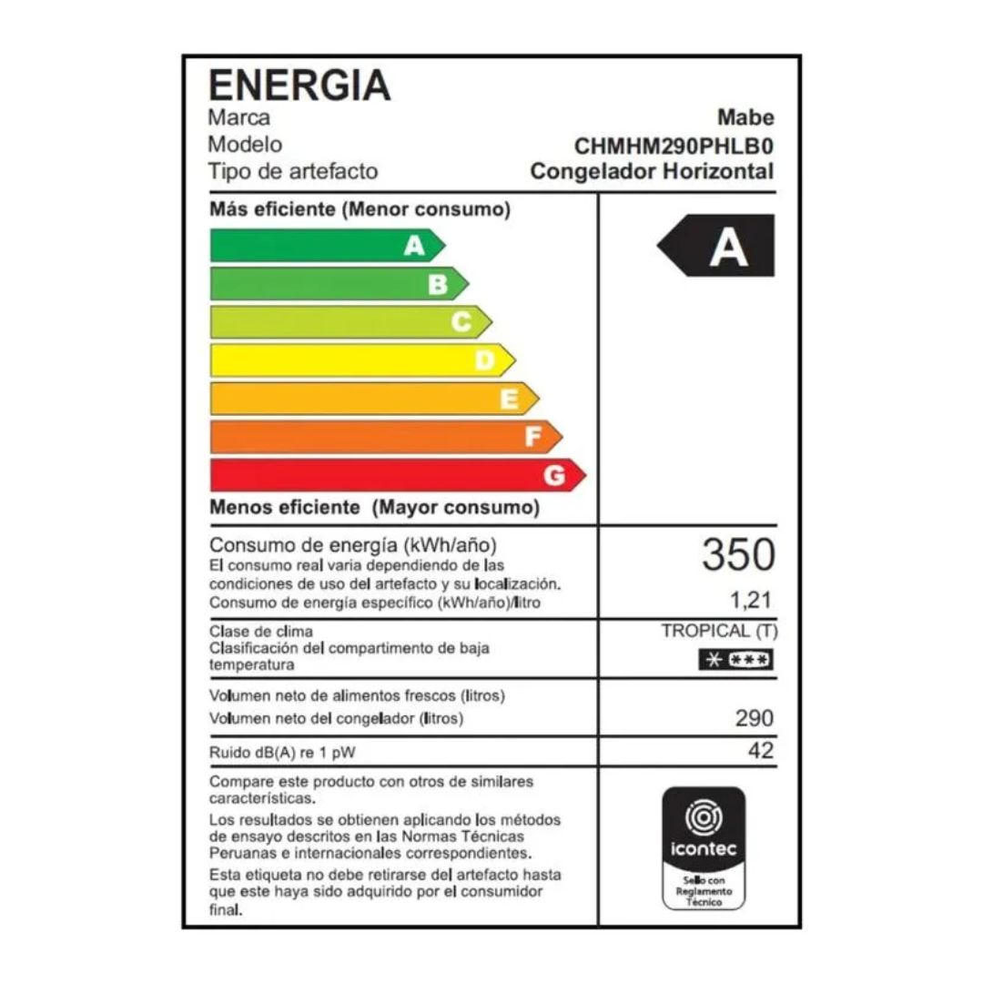 CONGELADORA MABE 290 L COLDEXTRA150 BLANCO CROMA - CHMHM290PHLB0 - 8