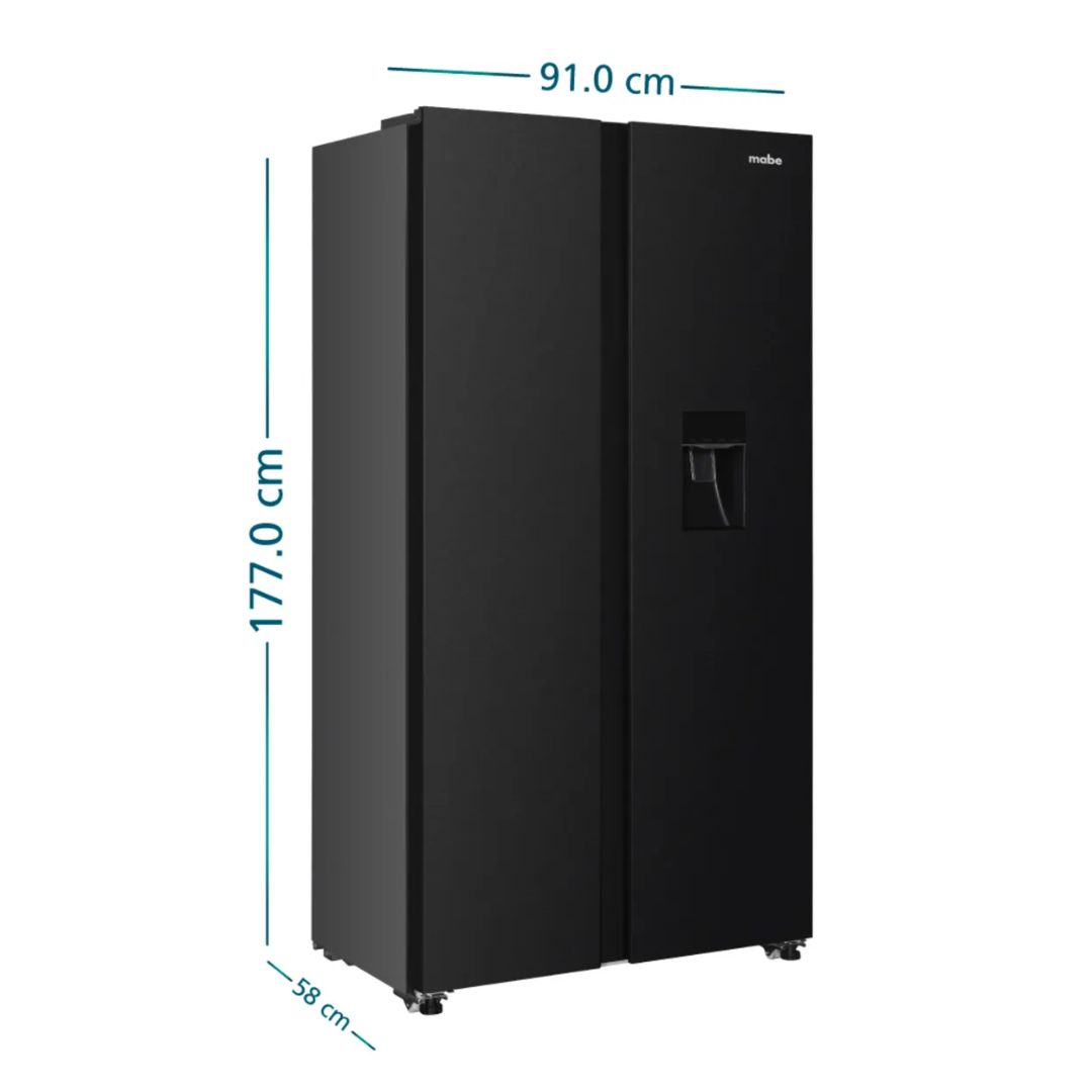 REFRIGERADORA MABE 436 L SIDE BY SIDE NEGRO - MSD480LMRPS - 2