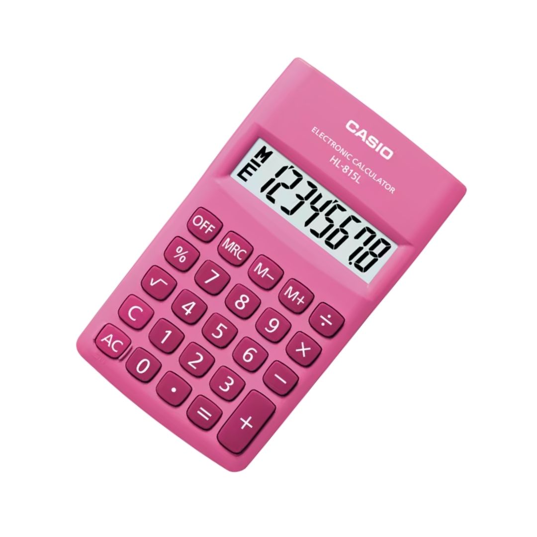 CALCULADORA DE BOLSILLO CASIO PORTABLE HL-815L-PK - ROSADO - 2