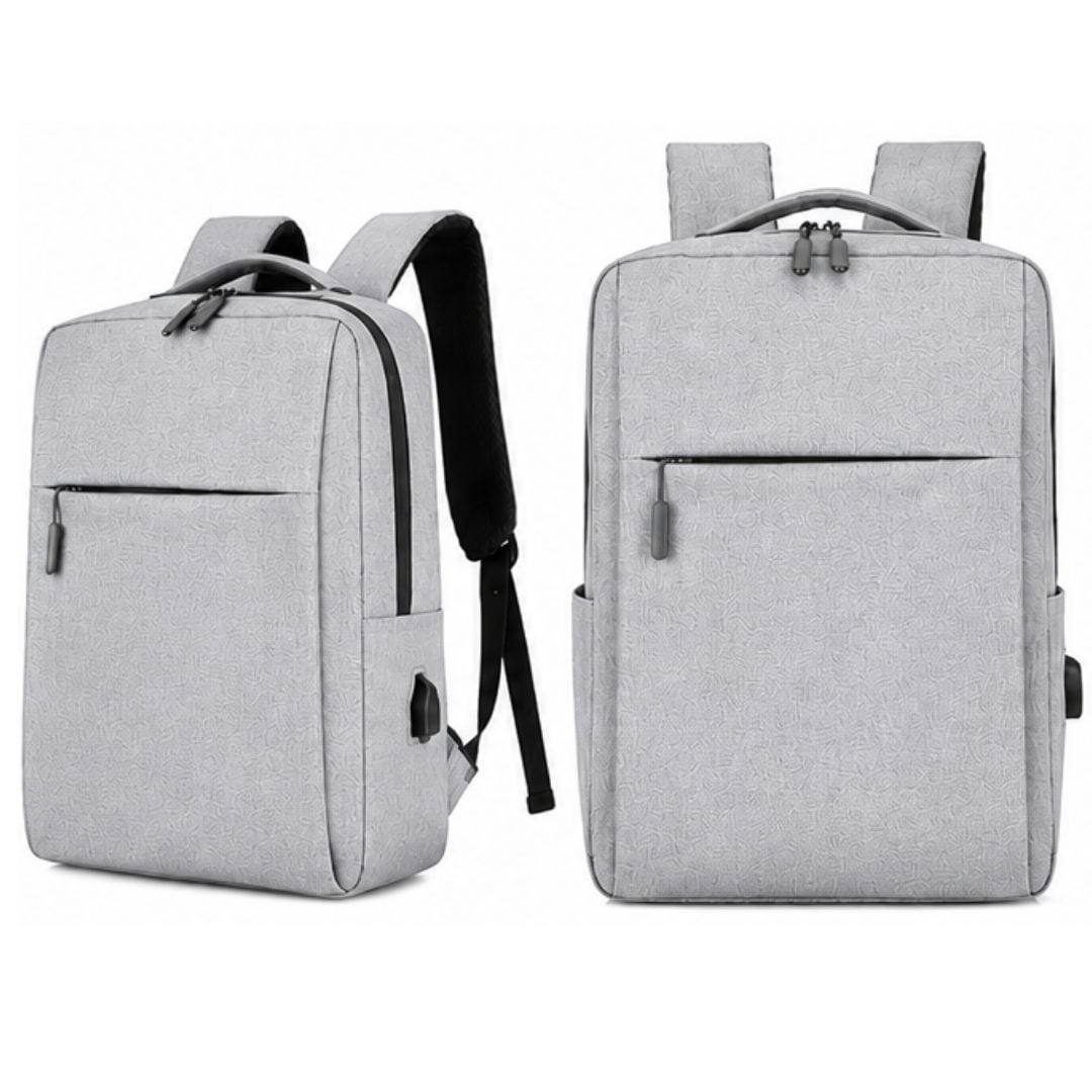 MOCHILA PORTA LAPTOP MINIMALISTA - GRIS - 2