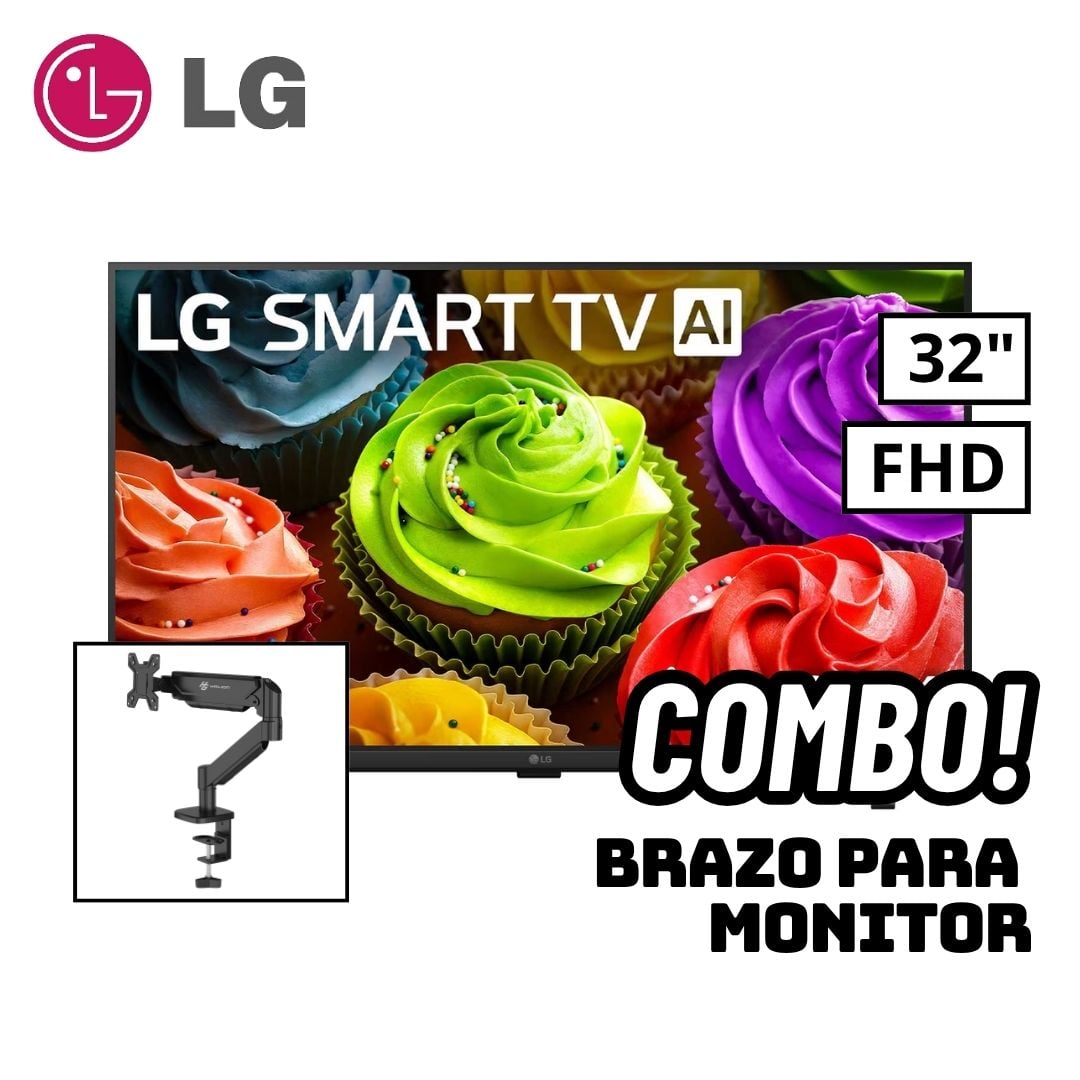 TELEVISOR LG 32 SMART TV WEBOS HUB FHD LED 2026 - 32LB650BPSA + BRAZO PARA MONITOR - 1