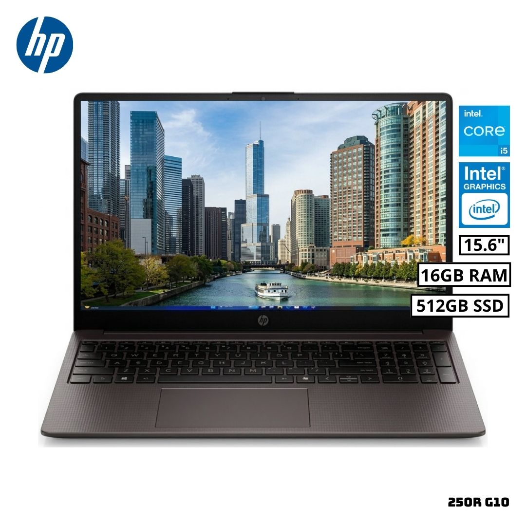 LAPTOP HP 250R G10 15.6 HD INTEL CORE I5-120U 16GB RAM 512GB SSD - 1
