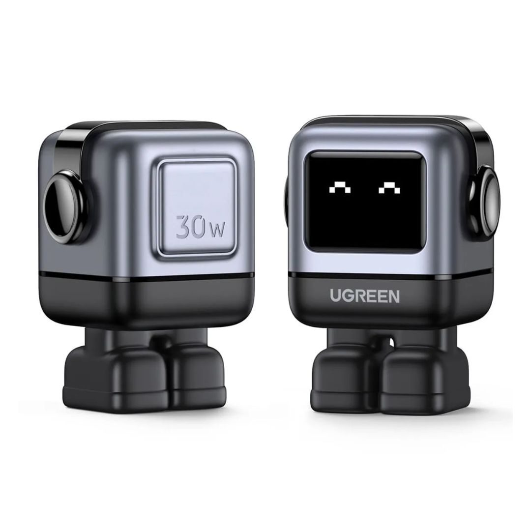 CARGADOR UGREEN ROBOT CON PANTALLA LED 30W CARGA RAPIDA - 5