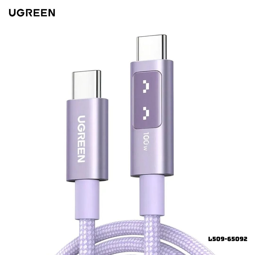 CABLE UGREEN 100W 1 M CARGA RAPIDA LED PURPURA - 1