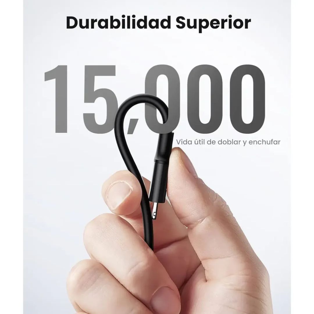 CABLE UGREEN 1 METRO US171 NEGRO 60751 USB-C A LIGHTNING - 7