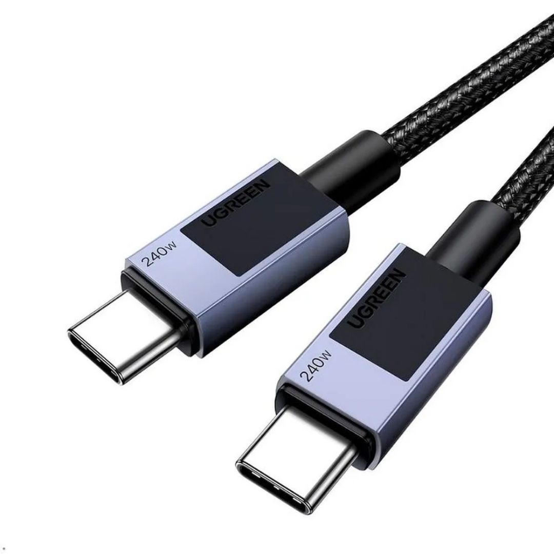 CABLE UGREEN TRENZADO USB-C 240W 1 METRO CARGA RAPIDA - 2