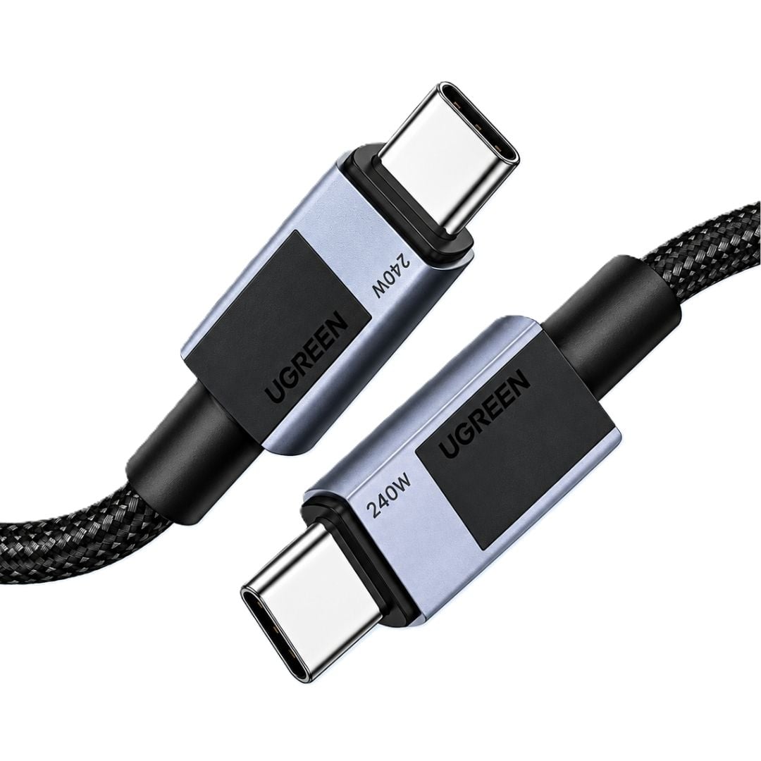 CABLE UGREEN TRENZADO USB-C 240W 1 METRO CARGA RAPIDA - 3