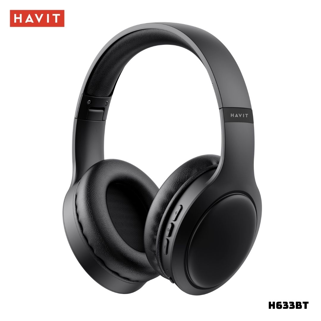 AUDIFONOS HAVIT BLUETOOTH H633BT DISEÑO DOBLABLE - NEGRO - 1