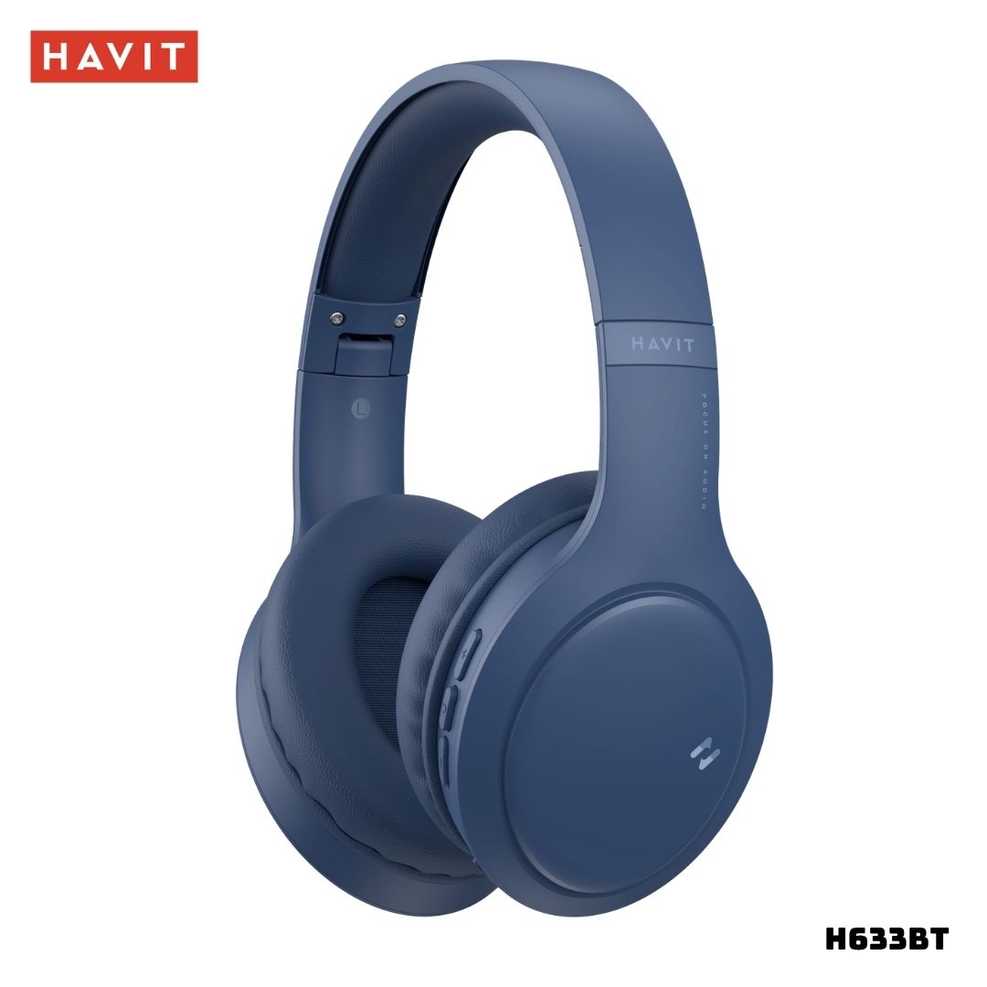 AUDIFONOS HAVIT BLUETOOTH H633BT DISEÑO DOBLABLE - AZUL - 1