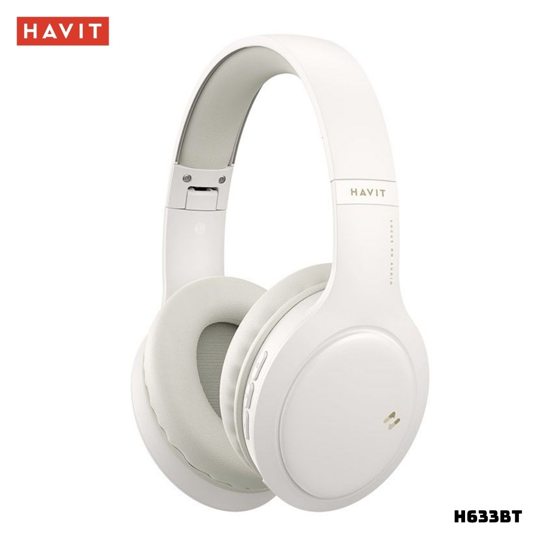AUDIFONOS HAVIT  BLUETOOTH H633BT DISEÑO DOBLABLE - BEIGE - 1