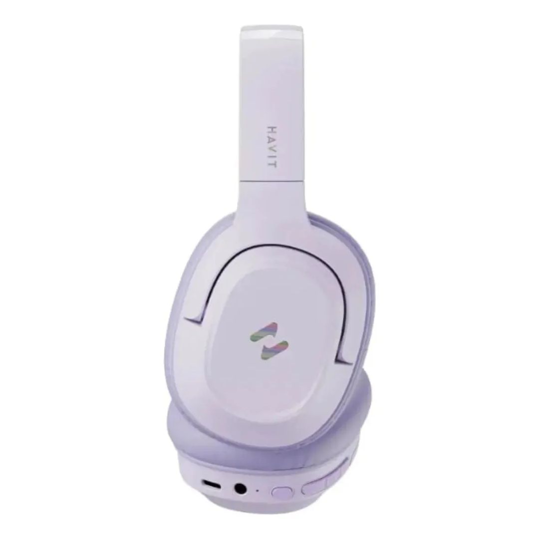 AUDIFONOS HAVIT BLUETOOTH LIFE NC02H H612BT CON CANCELACION DE RUIDO - MORADO - 4