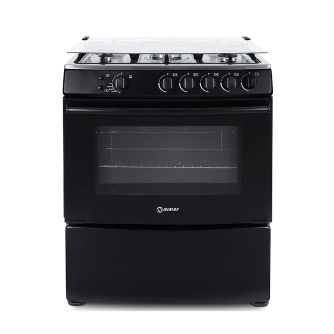 COCINA A GAS MIRAY GIRASOL PLUS GLP 5 HORNILLAS - NEGRO - 2