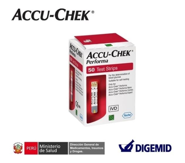 TIRAS REACTIVAS ACCU-CHEK PERFORMA - 2