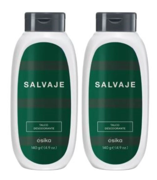 PACK X 2 TALCO CORPORAL PERFUMADO SALVAJE ÉSIKA 140 G - 1