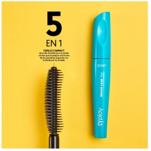 MÁSCARA DE PESTAÑAS MULTI5 LASH BLACK CYPLAY - 2