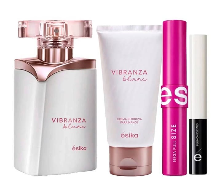 VIBRANZA BLANC PERFUME MUJER + HIDRATANTE MASCARA Y DEL PLUM - 1
