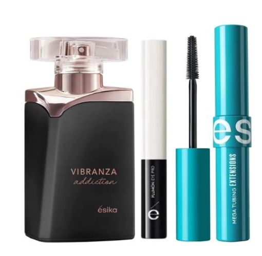 VIBRANZA ADDICTION PERFUME DE MUJER CON DELINEADOR RIMEL - 1