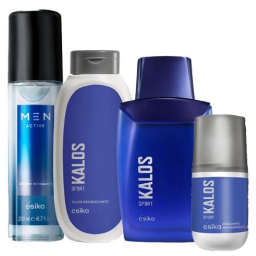 KALOS SPORT FRAGANCIA DE HOMBRE CON TALCO DEO Y REFRESH - 1