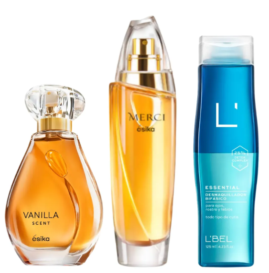 SET DE PERFUMES VANILLA SCENT Y MERCI CON LOCIÓN DESMAQUILLANTE - 1