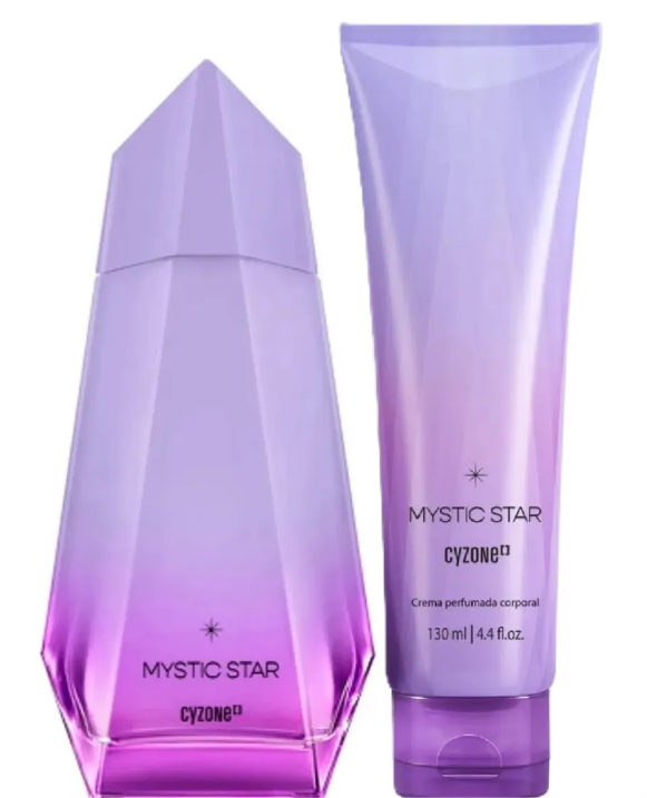 PACK X2 PERFUME Y CREMA CORPORAL MYSTIC STAR AROMA ORIENTAL DULCE CYZONE - 1