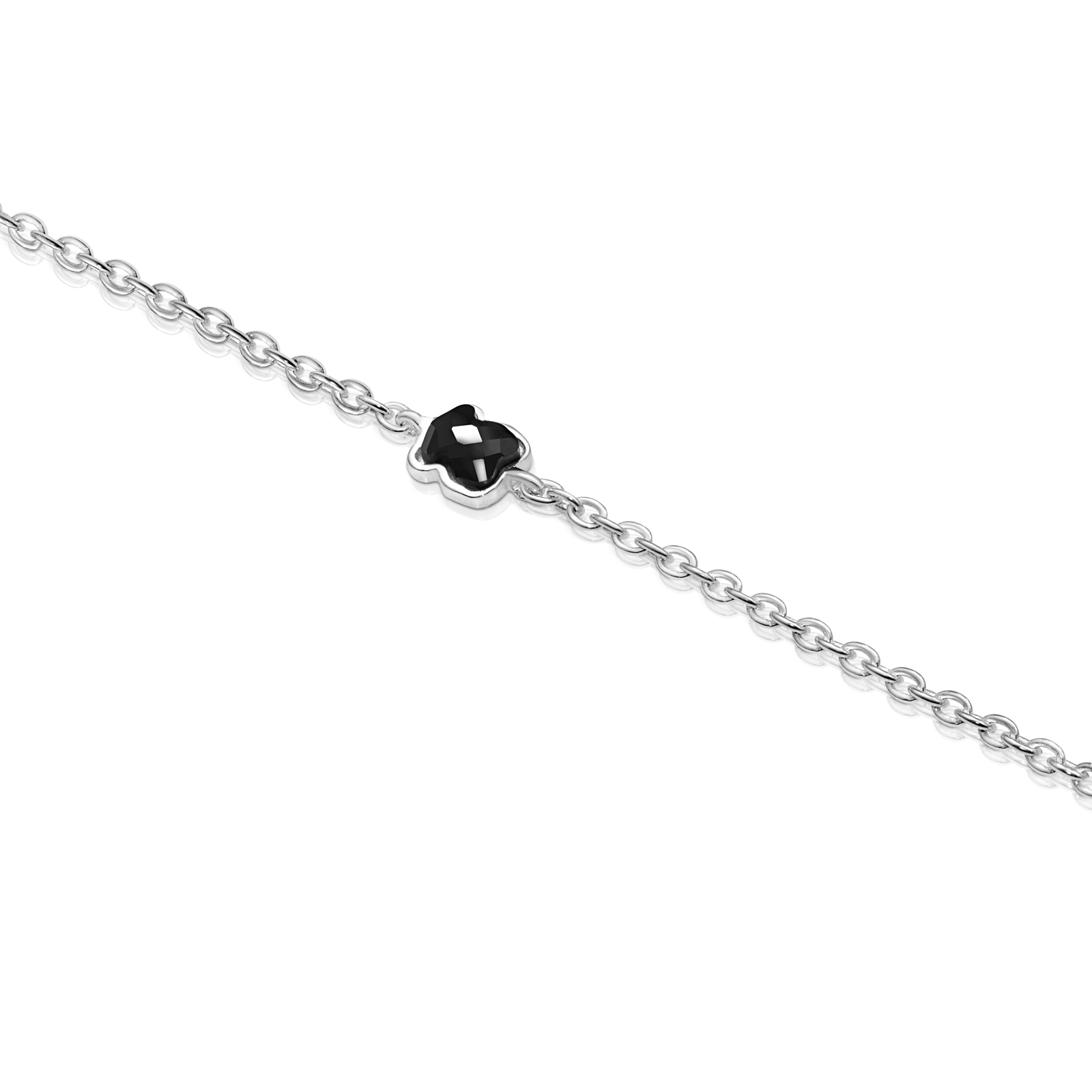 PULSERA PLATA 1 LEY OSO ONIX 4MM - 3