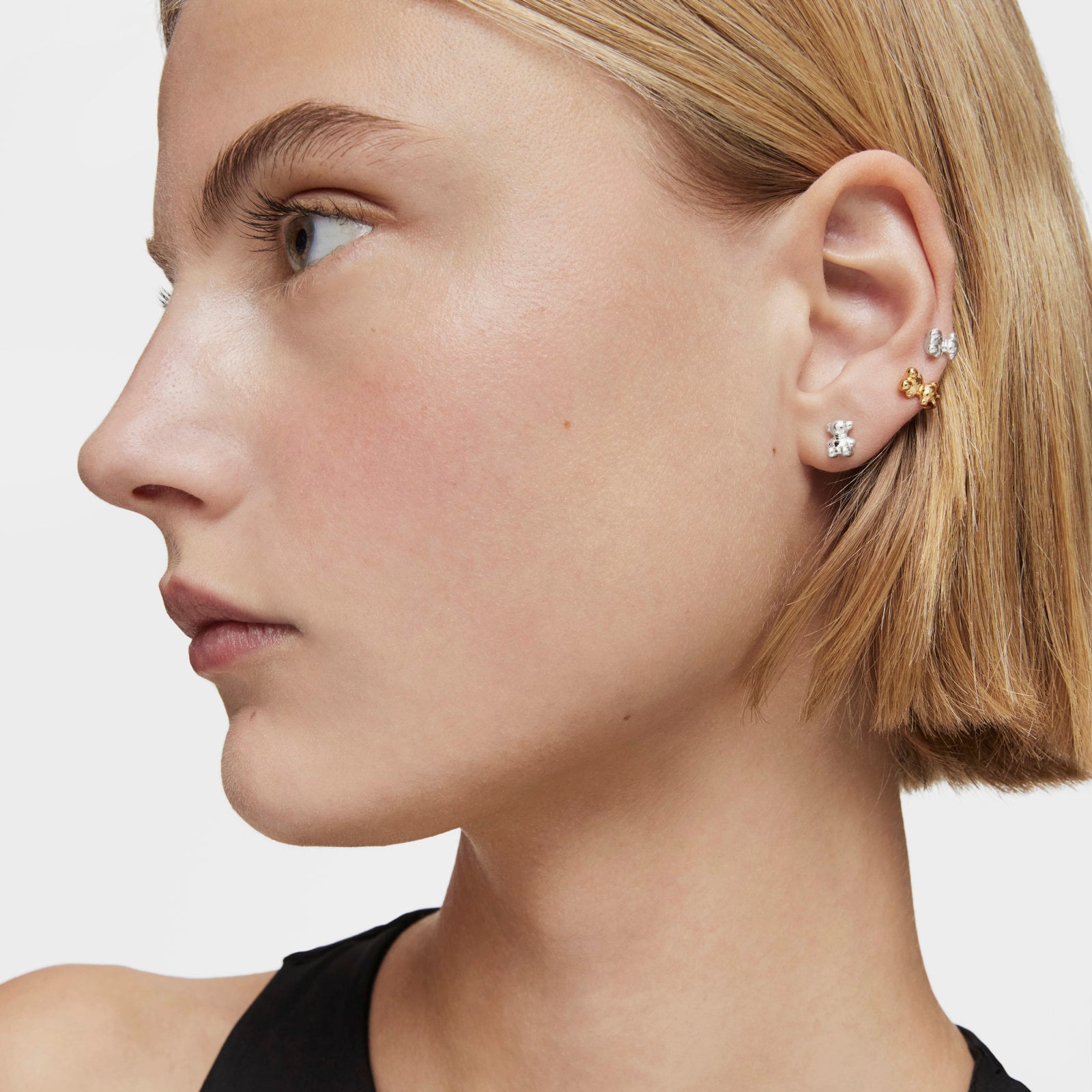 PENDIENTES TOUS 1ª BOLD BEAR PLATA LEY - 5