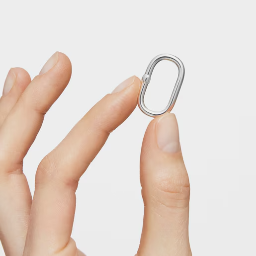 COLGANTE TOUS ANILLA1ª OVAL 25MM PLATA LEY - 5