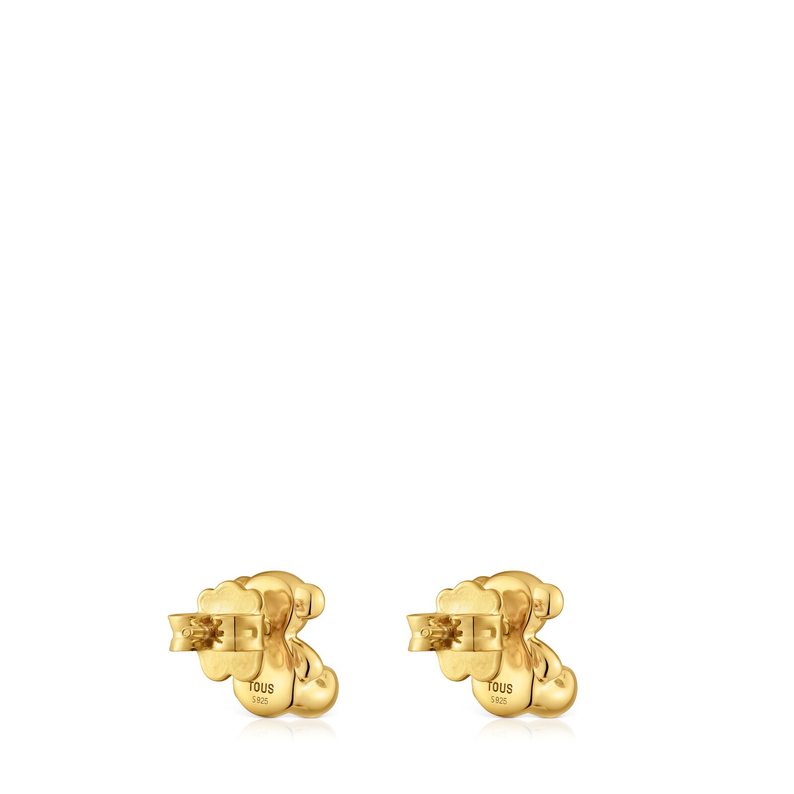 PENDIENTES TOUS 1ª BAÑO ORO BOLD BEAR PLATA LEY - 3